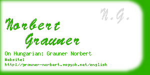 norbert grauner business card